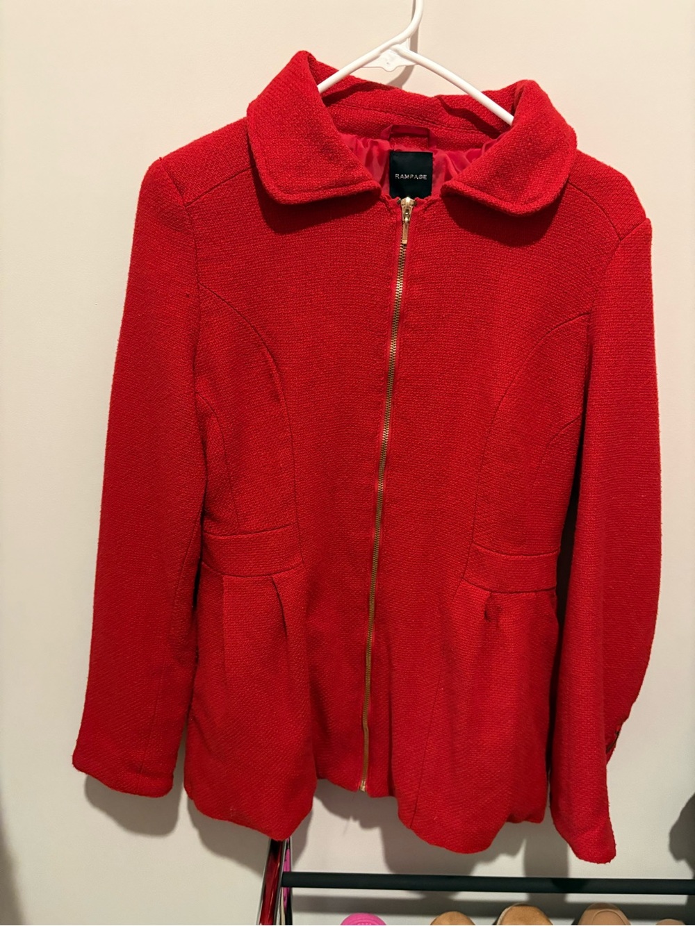 Rampage Women's Red Zip-Front Jacket